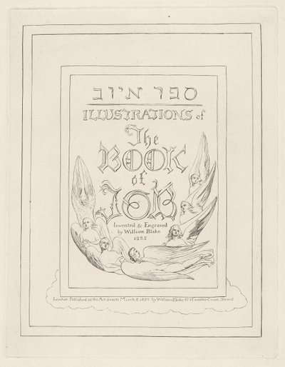 Title page from Illustrations of the Book of Job by William Blake